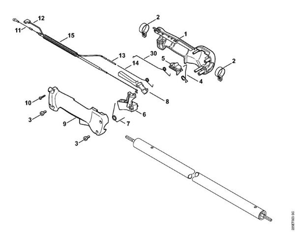 FH 75 FH 75 Cabo da mão (24.2002) da marca Stihl