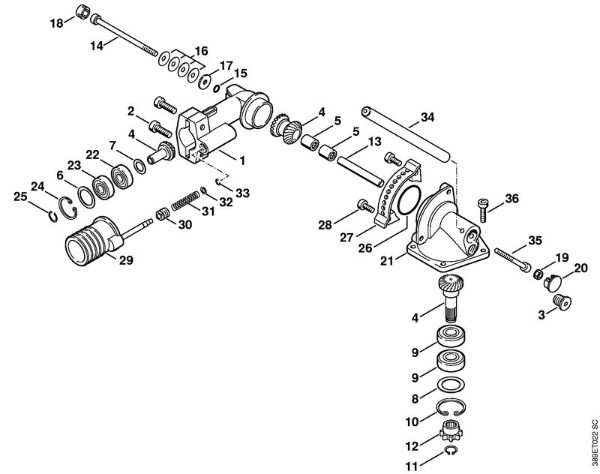 FH 75 FH 75 Engrenagem angular 0Â° - 90Â° (46.2000) da marca Stihl
