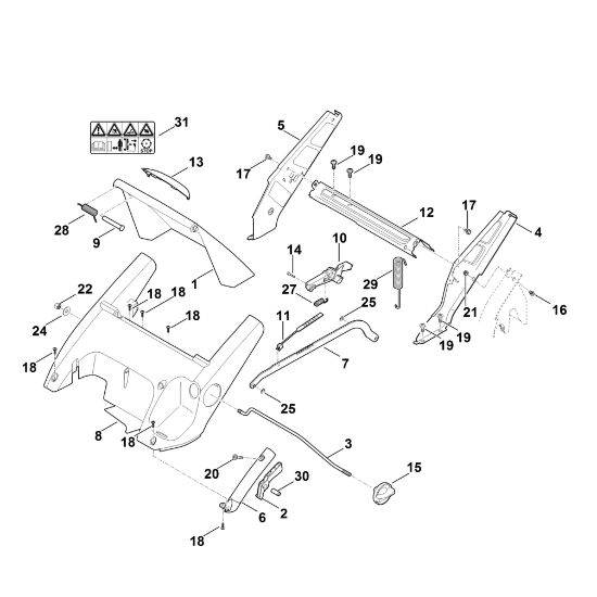 Imagem de C - Quadro, ajuste da altura RM 545.0