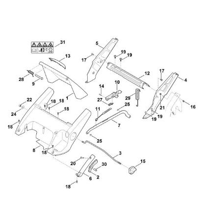 Imagem de C - Quadro, ajuste da altura RM 545.0 T