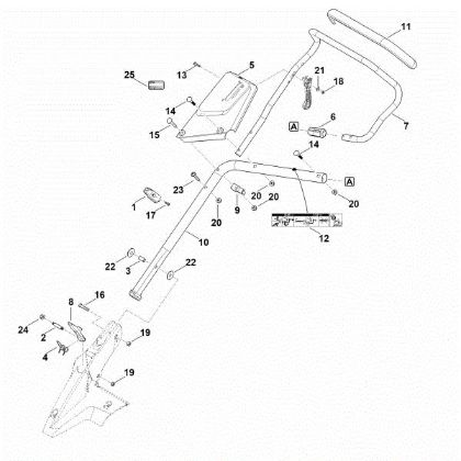 Imagem de B - Parte inferior do guiador RM 655.0 RS