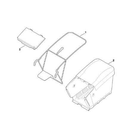 Imagem de H - Cesta de recolha de relva RM 756.0 GS