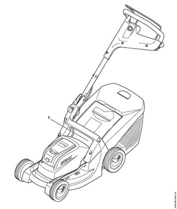 Corta-relvas a bateria (RMA) RMA 410 C Numero da máquina da marca Stihl