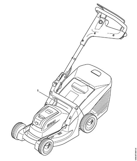 Corta-relvas a bateria (RMA) RMA 410 C Numero da máquina da marca Stihl