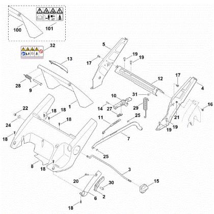 Imagem de C - Quadro, ajuste da altura RME 545.0 C