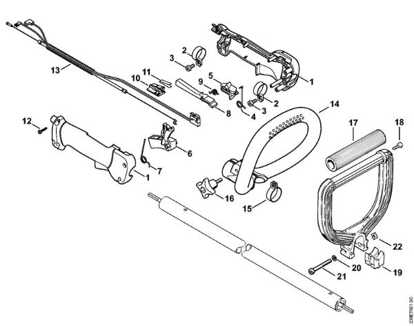 FC 100, FC 110 FC 100 Cabo da mão, Cabo em forma de arco da marca Stihl