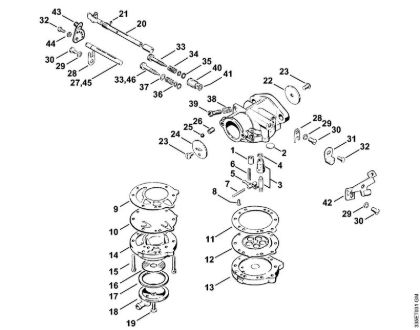 Cortadores de ferro e pedra (TS) TS 350 AVE Carburador HL-327 da marca Stihl