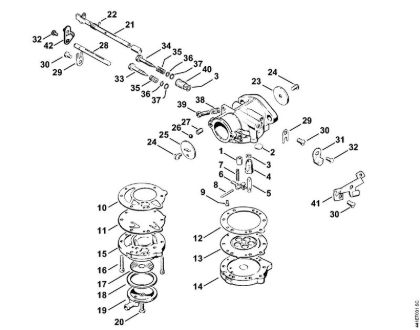 Cortadores de ferro e pedra (TS) TS 350 AVE Carburador LA-S168 da marca Stihl