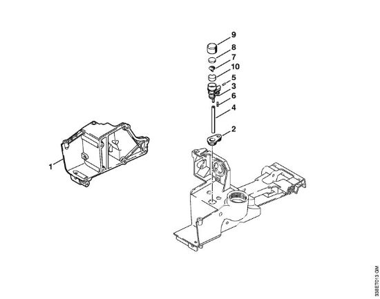 Cortadores de ferro e pedra (TS) TS 400 Caixa do tanque   1 44 576 634 (53.1999) da marca Stihl