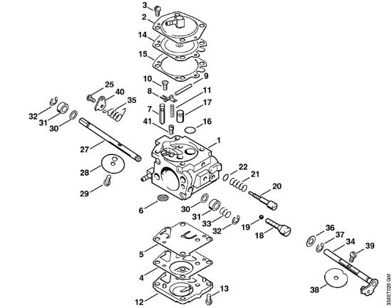 Cortadores de ferro e pedra (TS) TS 400 Carburador HS-279 da marca Stihl