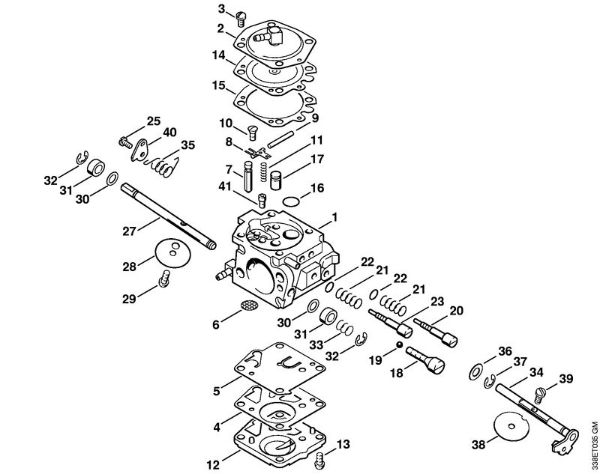 Cortadores de ferro e pedra (TS) TS 400 Carburador HS-301 J da marca Stihl