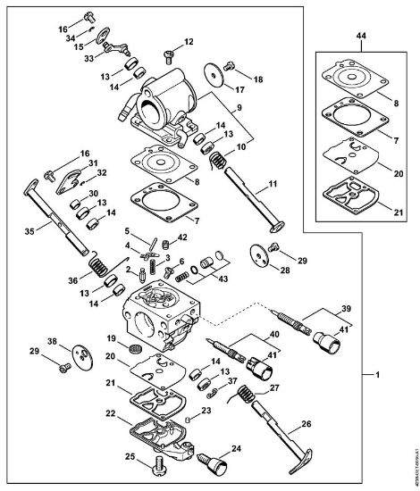 Cortadores de ferro e pedra (TS) TS 420 Carburador 4238/03 da marca Stihl