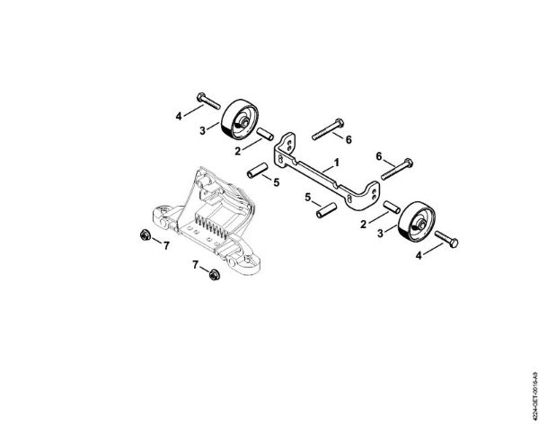 Cortadores de ferro e pedra (TS) TS 420 Jogo de anexo rodas da marca Stihl