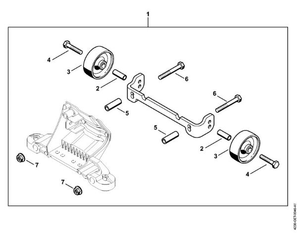 Cortadores de ferro e pedra (TS) TS 440-A Jogo de anexo rodas da marca Stihl