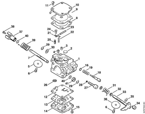 Cortadores de ferro e pedra (TS) TS 460 Carburador HS-275 da marca Stihl