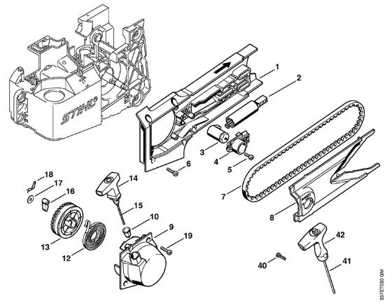 Cortadores de ferro e pedra (TS) TS 460 Dispositivo de arranque da marca Stihl