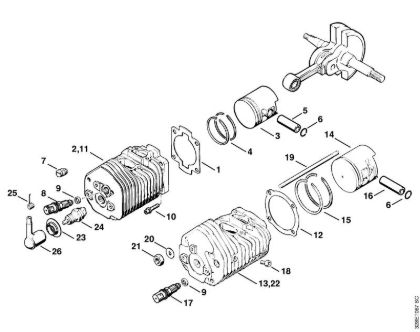 Cortadores de ferro e pedra (TS) TS 510 Cilindro da marca Stihl