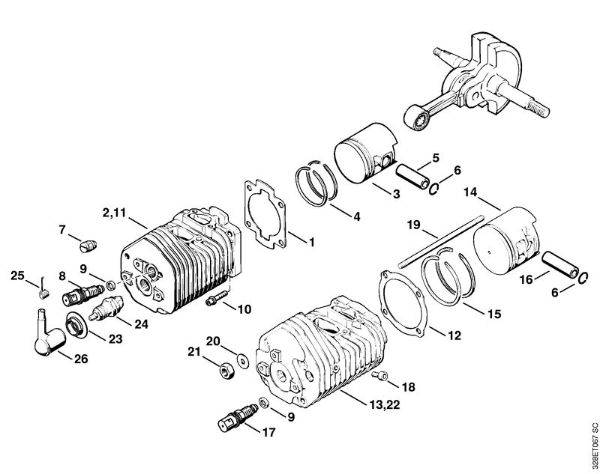 Cortadores de ferro e pedra (TS) TS 510 Cilindro da marca Stihl
