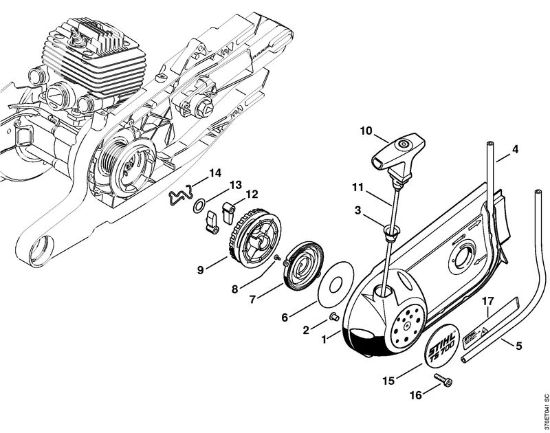 Cortadores de ferro e pedra (TS) TS 700-Z Dispositivo de arranque da marca Stihl