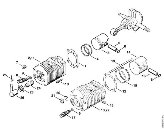 Cortadores de ferro e pedra (TS) TS 760 Cilindro da marca Stihl
