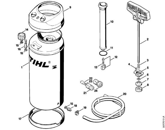 Cortadores de ferro e pedra (TS) TS 760 Recipiente de água (23.96) da marca Stihl