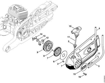 Cortadores de ferro e pedra (TS) TS 800 Dispositivo de arranque da marca Stihl