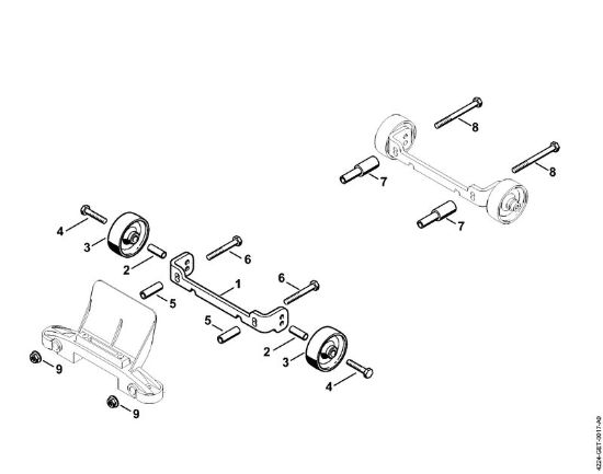 Cortadores de ferro e pedra (TS) TS 800 Jogo de anexo rodas da marca Stihl