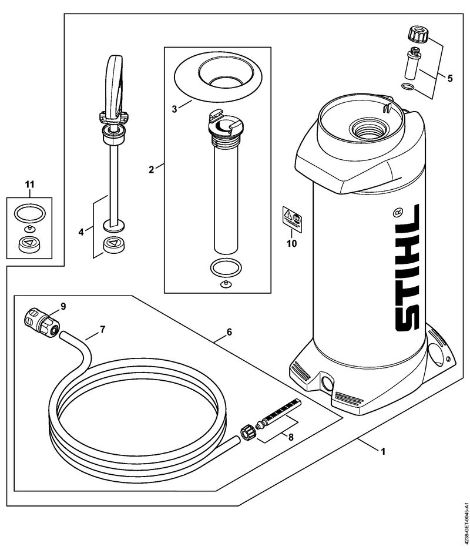 Cortadores de ferro e pedra (TS) TS 800-Z Recipiente de água da marca Stihl