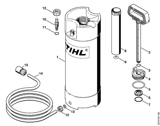 Cortadores de ferro e pedra (TS) TS 800-Z Recipiente de água (28.2010) da marca Stihl