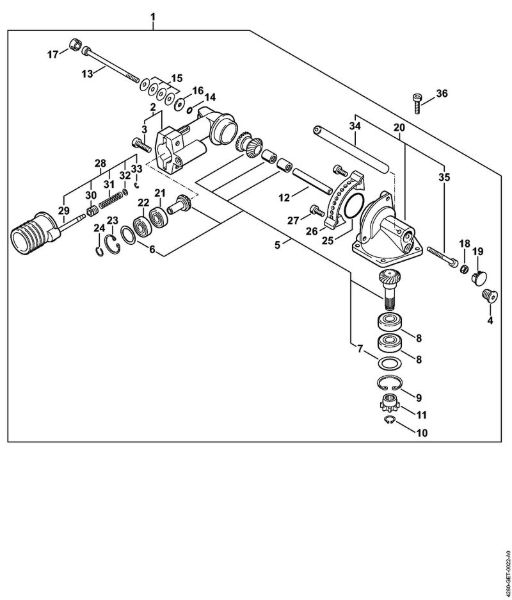 Cortadores de sebes (HL) HL 100 K Engrenagem angular 0Â° - 90Â° (24.2005) da marca Stihl