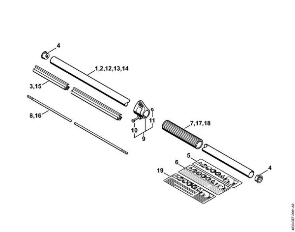 Cortadores de sebes (HL) HL 75 Haste da marca Stihl