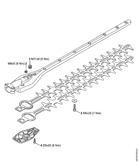 Cortadores de sebes (HL) HL 91 KC-E Binários de aperto da marca Stihl