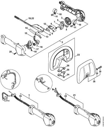 Cortadores de sebes (HL) HL 91 KC-E Cabo de manejo da marca Stihl