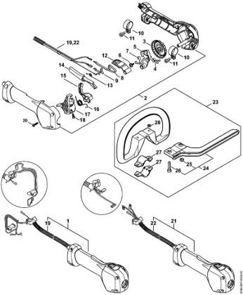 Cortadores de sebes (HL) HL 92 C-E Cabo de manejo da marca Stihl