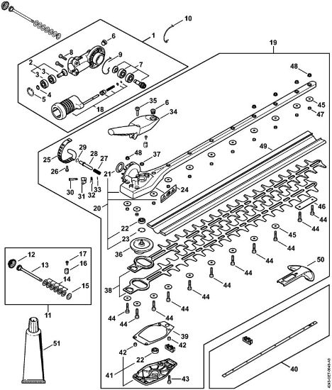 Cortadores de sebes (HL) HL 92 C-E Engrenagem angular 145Â°, regulável, 500 mm da marca Stihl