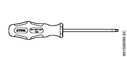 Cortadores de sebes a bateria (recarregável) (HLA) HLA 135 K Chave de fenda T20 da marca Stihl
