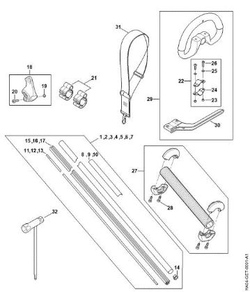 Imagem de Haste, Engrenagem HLA 135 K