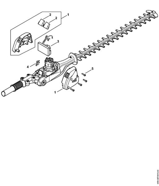 Cortadores de sebes a bateria (recarregável) (HLA) HLA 65 Cárter do motor, Módulo electrónico da marca Stihl