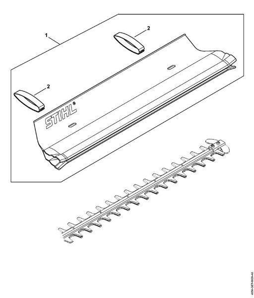 Cortadores de sebes a bateria (recarregável) (HLA) HLA 85 Chapa de recolha da marca Stihl