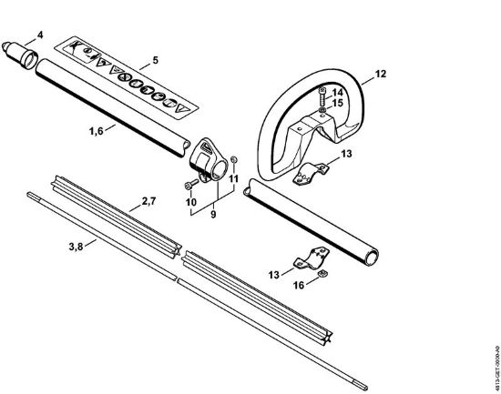Cortadores eléctricos de sebes (HLE) HLE 71 K Haste, Cabo circular da marca Stihl