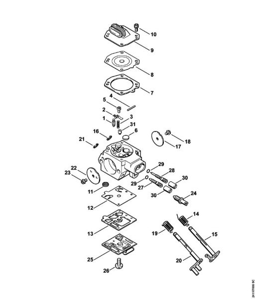GS 461 GS 461 Carburador HD-50 da marca Stihl