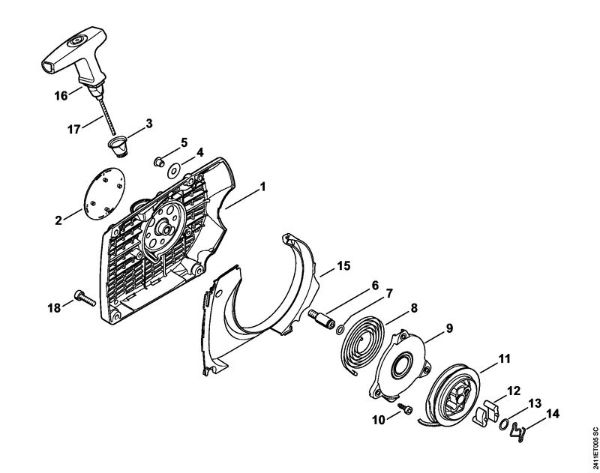 GS 461 GS 461 Dispositivo de arranque da marca Stihl