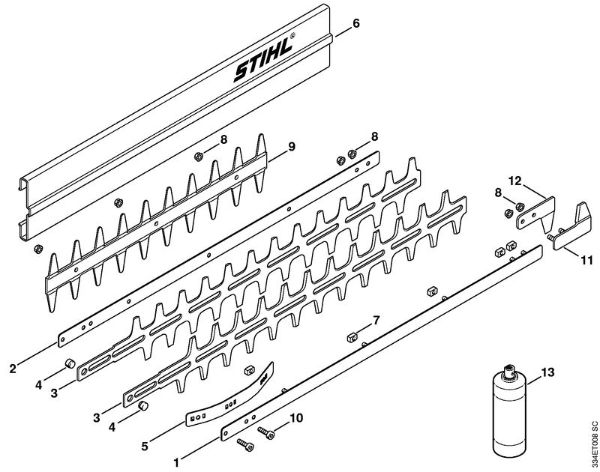 Corta-sebes (HS) HS 246 HS 246 Lamina da marca Stihl