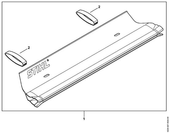 Corta-sebes (HS) HS 45 Chapa de recolha da marca Stihl