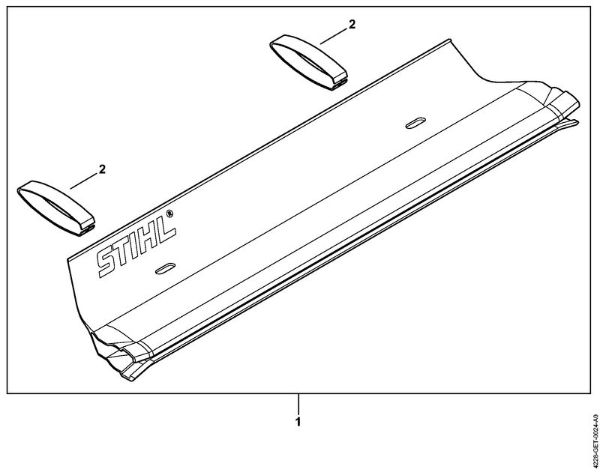 Corta-sebes (HS) HS 45 Chapa de recolha da marca Stihl