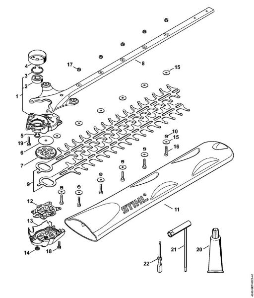 Corta-sebes (HS) HS 46 Engrenagem, Equipamento de corte 450 mm da marca Stihl