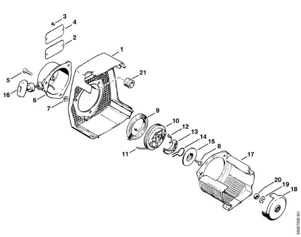 Corta-sebes (HS) HS 60 Dispositivo de arranque da marca Stihl