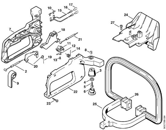 Corta-sebes (HS) HS 72 Cabo de manejo HS 72 da marca Stihl