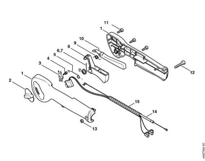 Corta-sebes (HS) HS 86 R Cabo de manejo HS 86 da marca Stihl