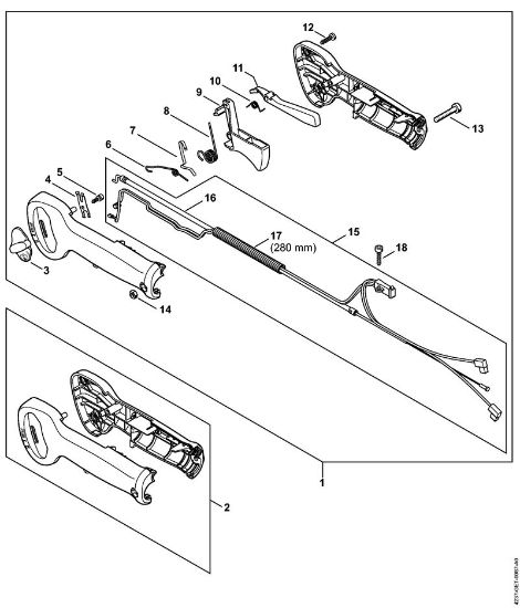 Corta-sebes (HS) HS 87 R Cabo de manejo HS 87 da marca Stihl